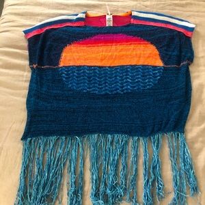 Free People poncho-style sweater